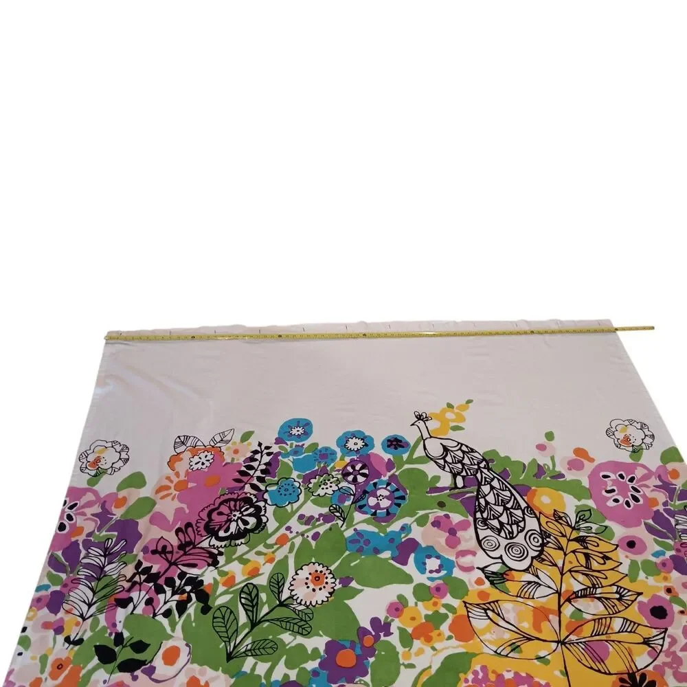 Woodland Gardens Shower Curtain Urban Outfitters Floral Peacock Deer-Please Read